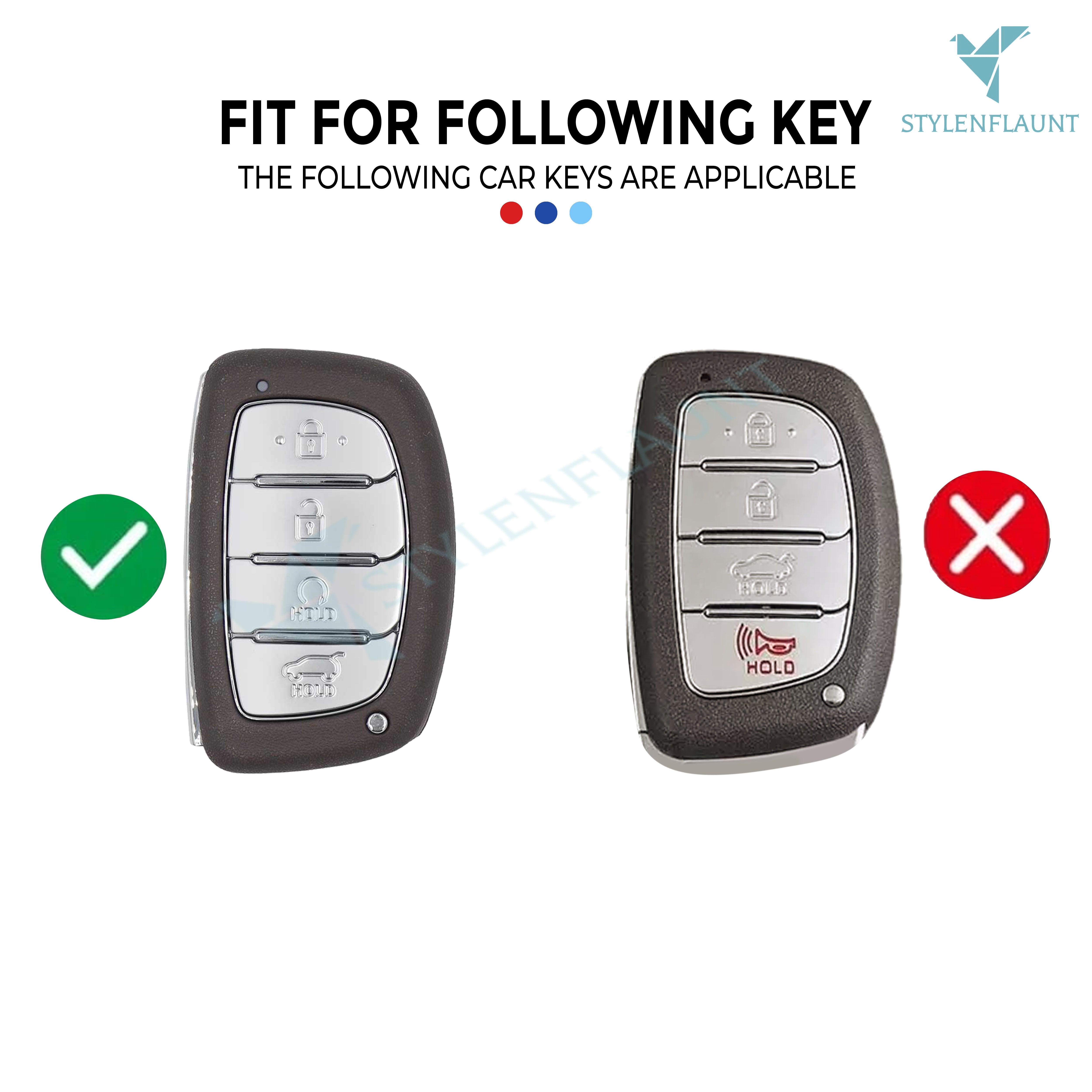 Hyundai Creta 2024 | Alcazar | Creta 2025 EV | Venue Luxury Premium Transformer Series Metal Black Soft Sillcon Smart Car Key Cover Key Case With Key Chain ( 4 buttons )