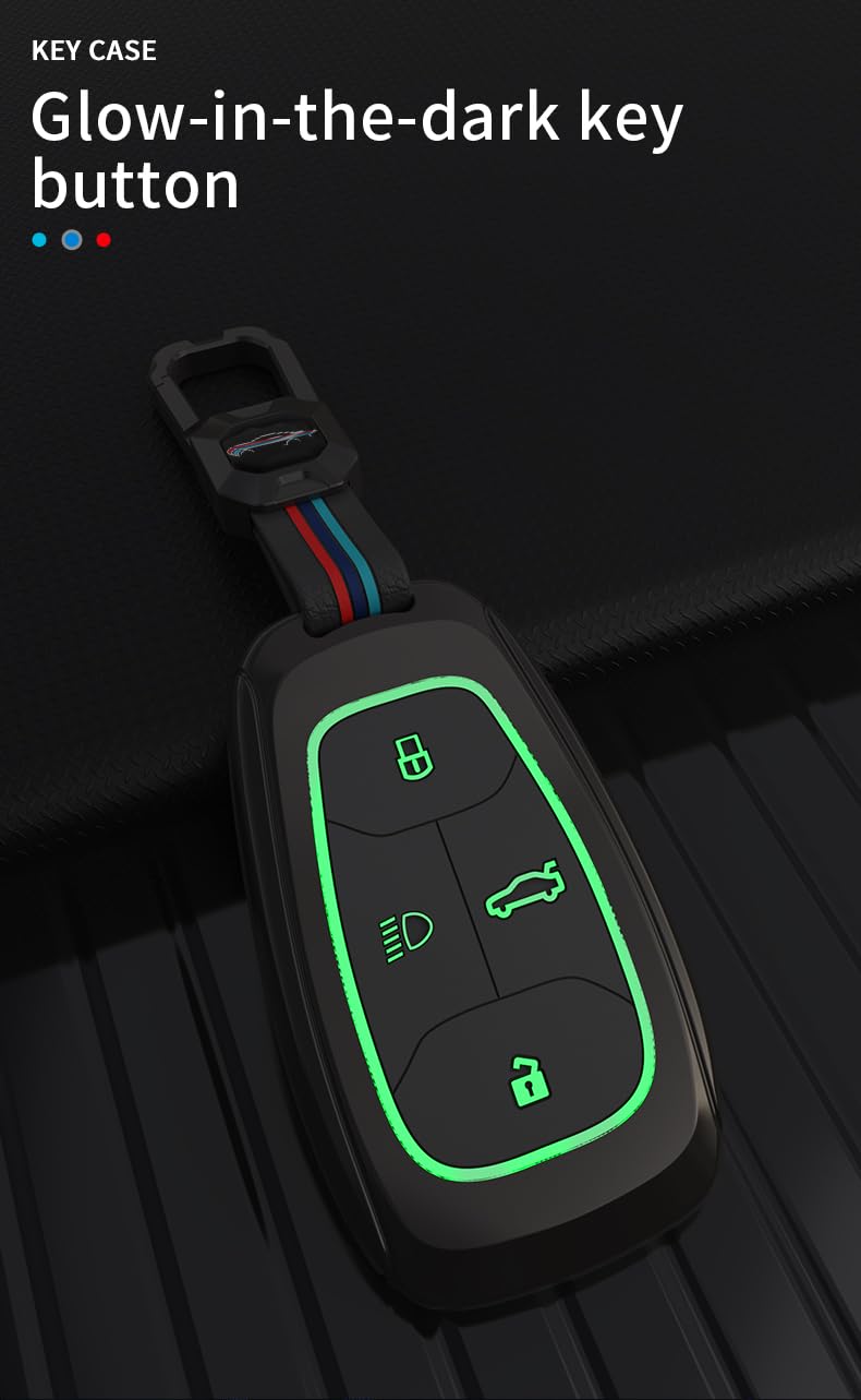 Tata Punch |  Nexon | Harrier |  Safari | Altroz | Tigor Luxury Premium Metal Smart Car Key Cover Key Case With Key Chain (4 Button)