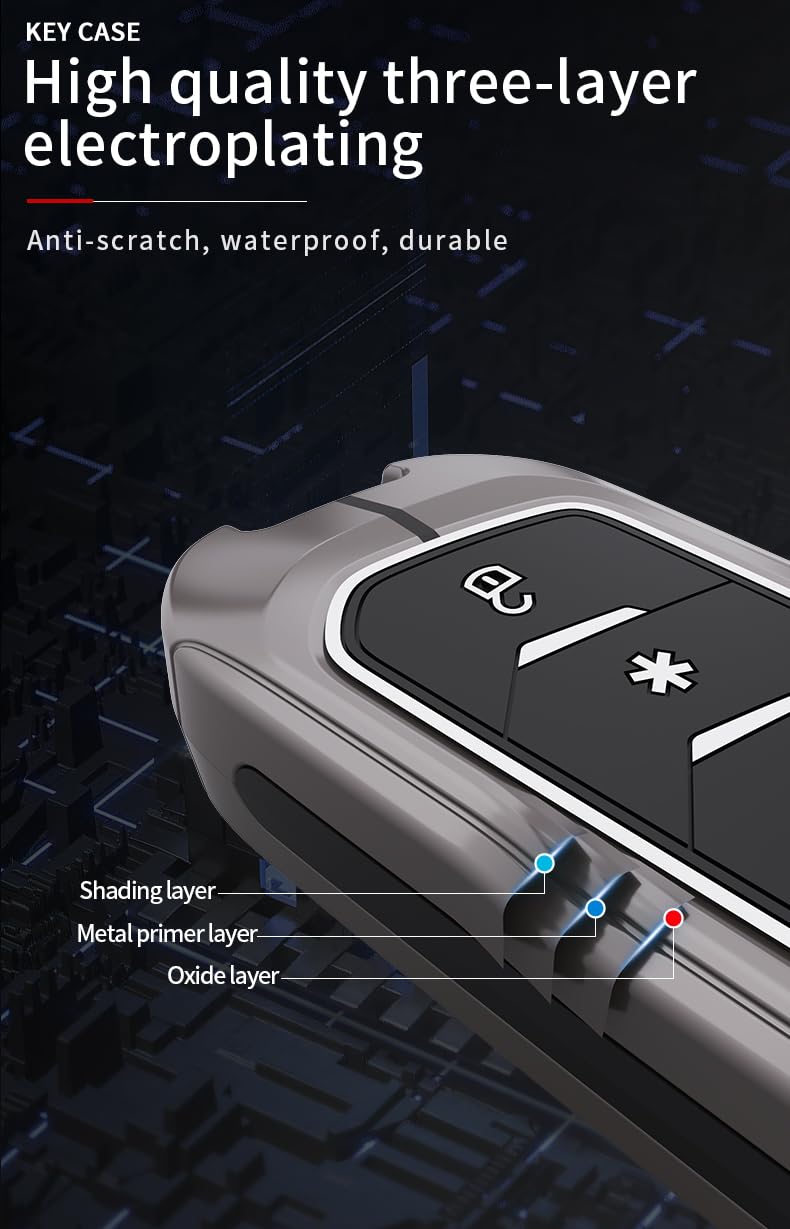 XUV 700 | Thar | Scorpio - N 2023 | 3XO | Bolero Luxury Premium Metal Soft Silicon Smart Key Cover Key Case With Key Chain ( 3 Button )