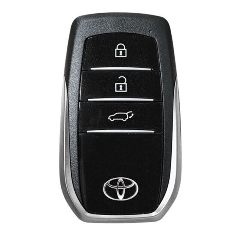 Toyota | Fortuner | Hycross Innova Luxury Premium Metal Smart Car Key Cover Soft Silicon Car Case Key Case With Key Chain ( 3 Button )
